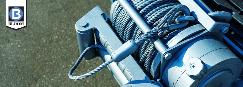 Up close shot of clean winch