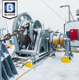 Snow surrounding a heavy duty winches 