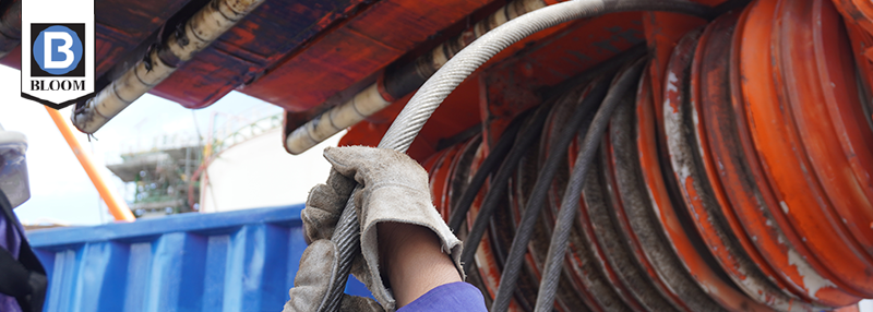 Man using a winch